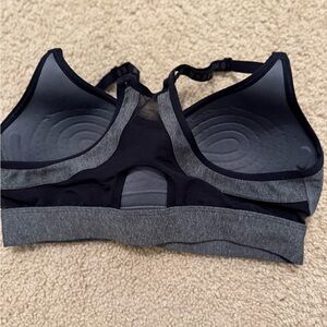 Under Armour Black and Gray Sports Bra